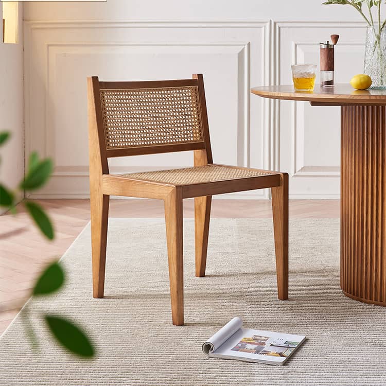 Stylish Natural Rattan Chair with Ash Wood Frame – Premium Quality Seating for Any Room tzm-520