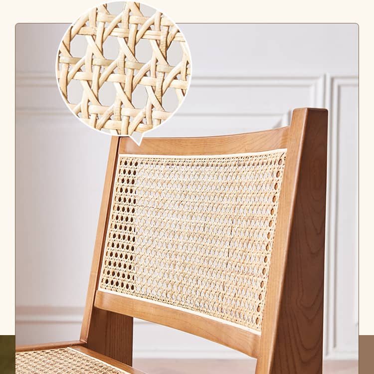 Stylish Natural Rattan Chair with Ash Wood Frame – Premium Quality Seating for Any Room tzm-520