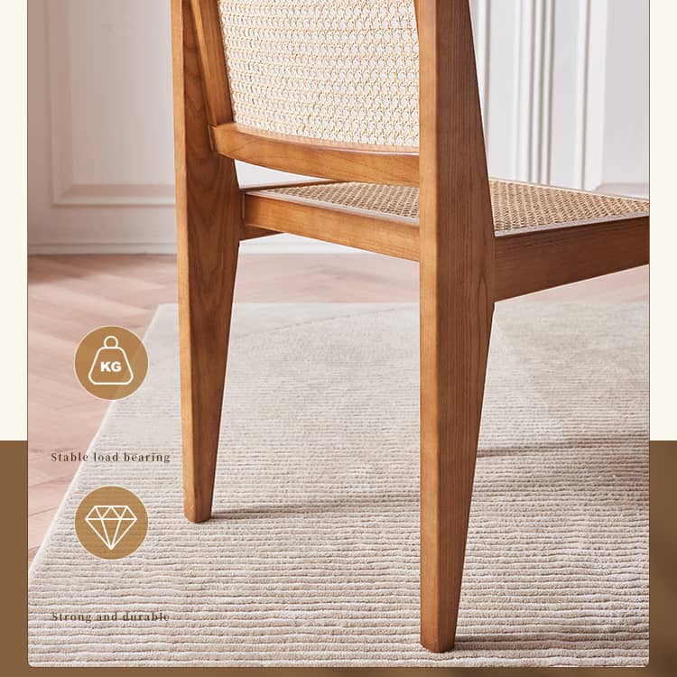 Stylish Natural Rattan Chair with Ash Wood Frame – Premium Quality Seating for Any Room tzm-520