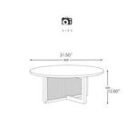 Natural Oak Wood Tea Table with Rattan Accents: Timeless Elegance for Your Living Room tzm-527