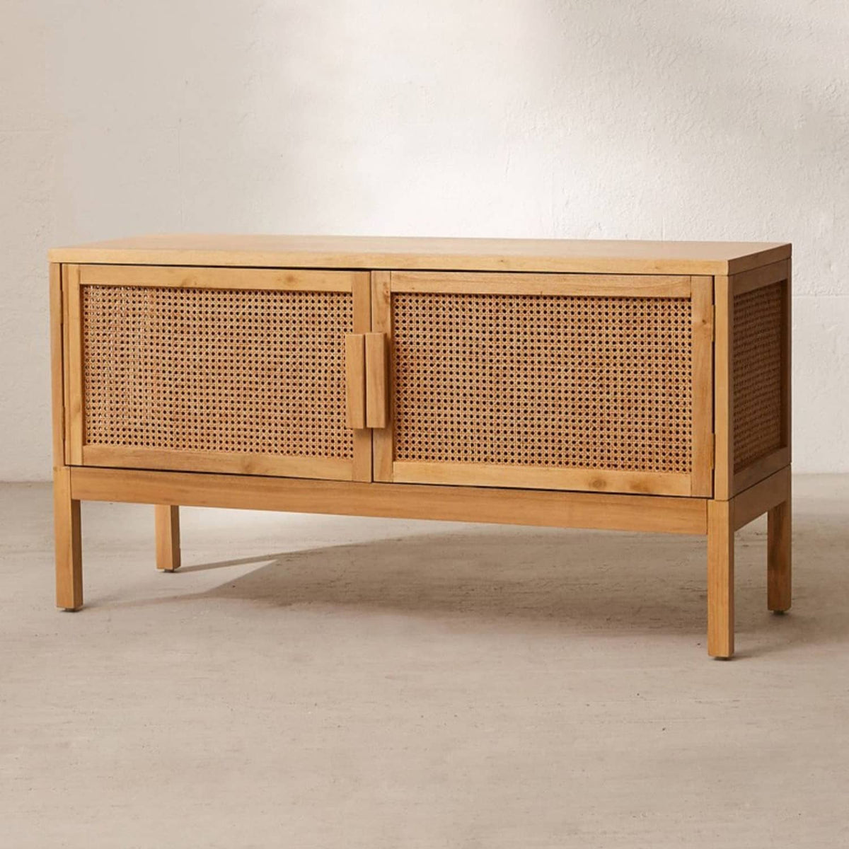 Natural Ash Wood Rattan Cabinet - Elegant Home Storage Solution tzm-533