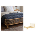 Natural Wood & Rattan Bedside Cabinet - Elegant & Stylish Nightstand for Bedroom Decor tzm-540