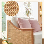 Black Rattan Tea Table with Natural Ash Wood Finish tzm-545