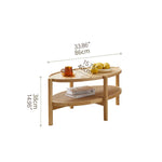 Black Rattan Tea Table with Natural Ash Wood Finish tzm-545