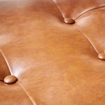 Modern Rattan & Ash Wood Chair with PU Leather and Stainless Steel Accents - Green & Orange Design tzm-551