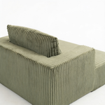 Sofa Bed 62.6' x 48.23', 1-2 Seater Compressed Couch with 2 Lumbar Pillows, Soft Skin-Friendly Corduroy Fabric, Modern Convertible Sleeper for Living Room, Bedroom & Apartment, Ships in 1 Box, Green-W3326P345960 - 细节图