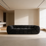 Chenille Pure Foam Sofa, Modern Quilted Cloud Sofa, Deep-Seat Chenille Pure Foam Sofa, Comfortable Modern Three-Seater Sofa, Suitable for Living Rooms, Bedrooms, and Apartments-W834P442224 - 场景图