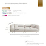Italian Minimalist Curved Sectional Sofa, Modern Fabric Asymmetrical Corner Couch xzms-0207-43