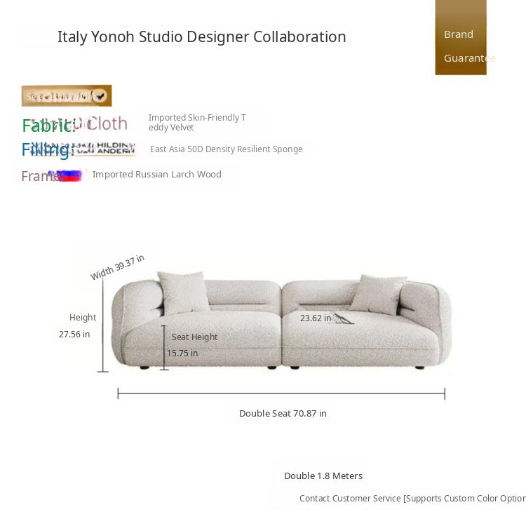 Italian Minimalist Curved Sectional Sofa, Modern Fabric Asymmetrical Corner Couch xzms-0207-43
