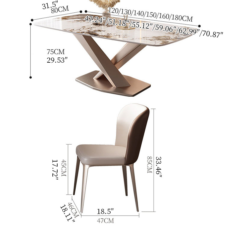 Luxurious Synthetic Leather Chair - Off White & Brown Design ybn-974