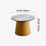 Chic Multi-Color Tea Table – White, Off-Yellow, Pink, Gray, and Green Options ym-627