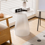 Elegant Transparent Tea Table - Modern Design in Gray, Brown, Pink, Off White - Durable PET Material ym-628