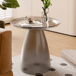 Elegant Transparent Tea Table - Modern Design in Gray, Brown, Pink, Off White - Durable PET Material ym-628