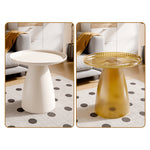 Elegant Transparent Tea Table - Modern Design in Gray, Brown, Pink, Off White - Durable PET Material ym-628