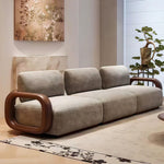 Understated Luxury Black Walnut Solid Wood Sofa Set, Modern Living Room Furniture with Mortise and Tenon Construction ymj-0226-62