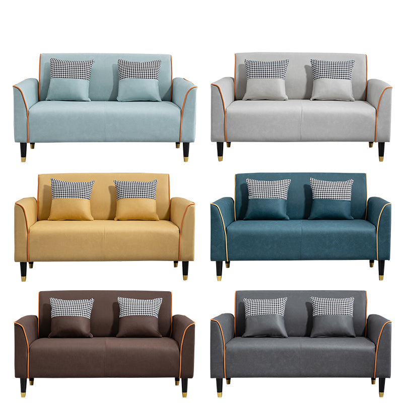 Stylish Multi-Color Techno Fabric Sofa: Modern Mint Green, Orange, Blue, Yellow, and Gray Options yr-124