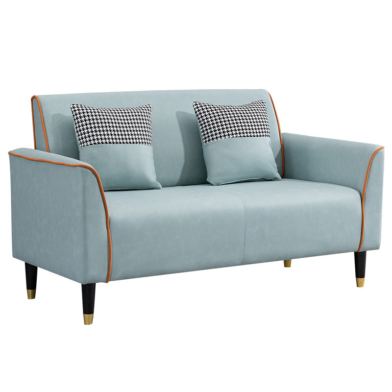 Stylish Multi-Color Techno Fabric Sofa: Modern Mint Green, Orange, Blue, Yellow, and Gray Options yr-124