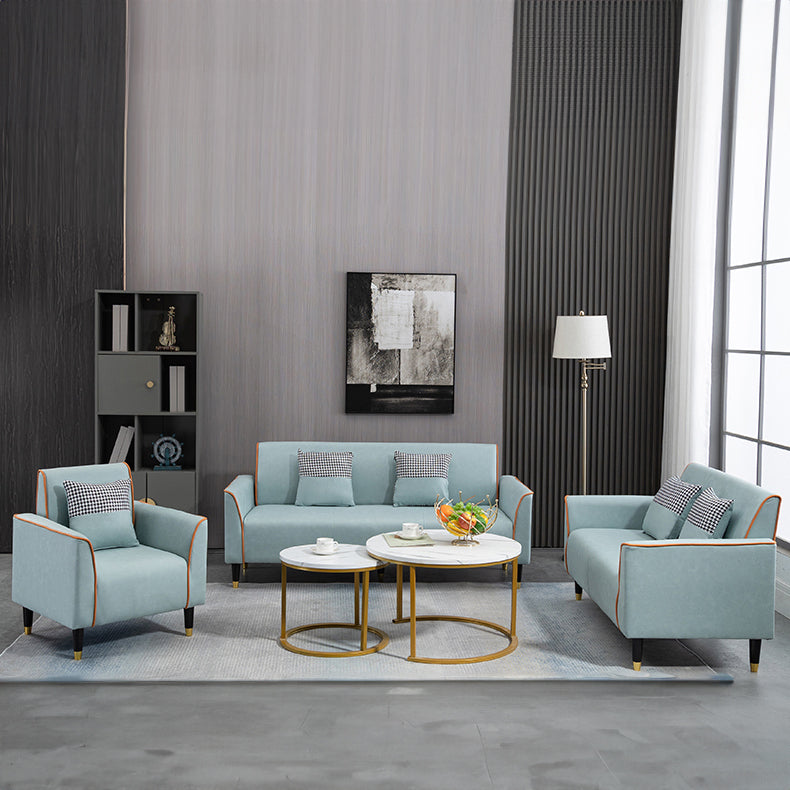 Stylish Multi-Color Techno Fabric Sofa: Modern Mint Green, Orange, Blue, Yellow, and Gray Options yr-124