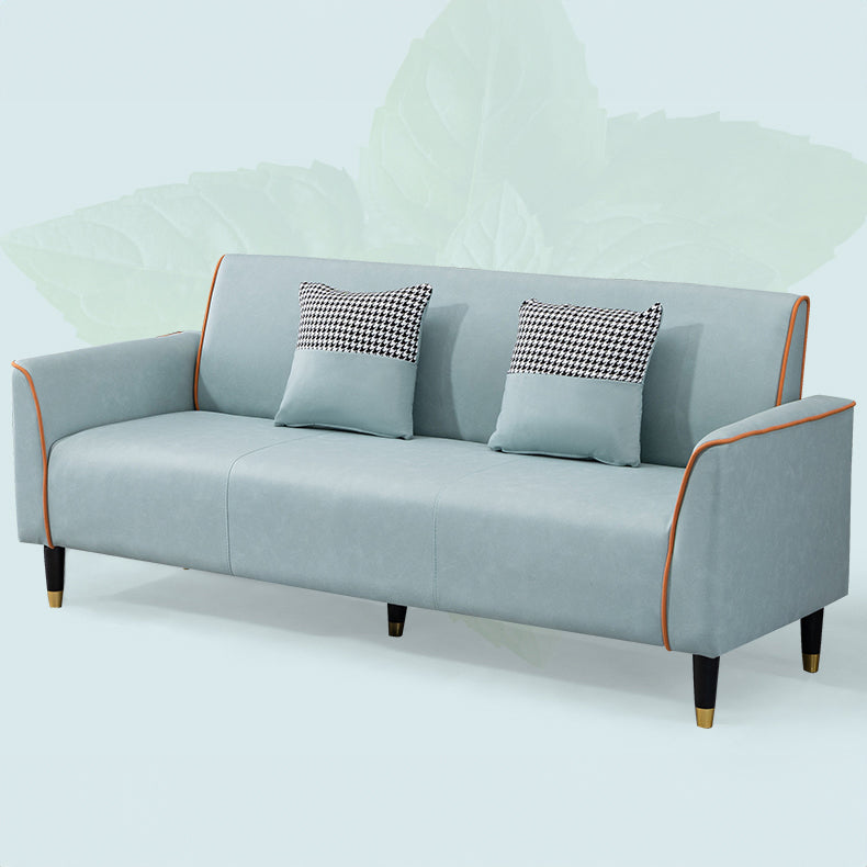 Stylish Multi-Color Techno Fabric Sofa: Modern Mint Green, Orange, Blue, Yellow, and Gray Options yr-124