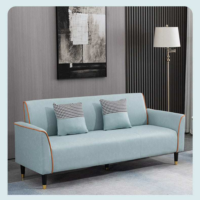 Stylish Multi-Color Techno Fabric Sofa: Modern Mint Green, Orange, Blue, Yellow, and Gray Options yr-124