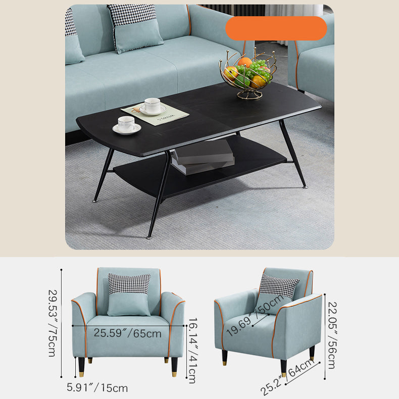 Stylish Multi-Color Techno Fabric Sofa: Modern Mint Green, Orange, Blue, Yellow, and Gray Options yr-124