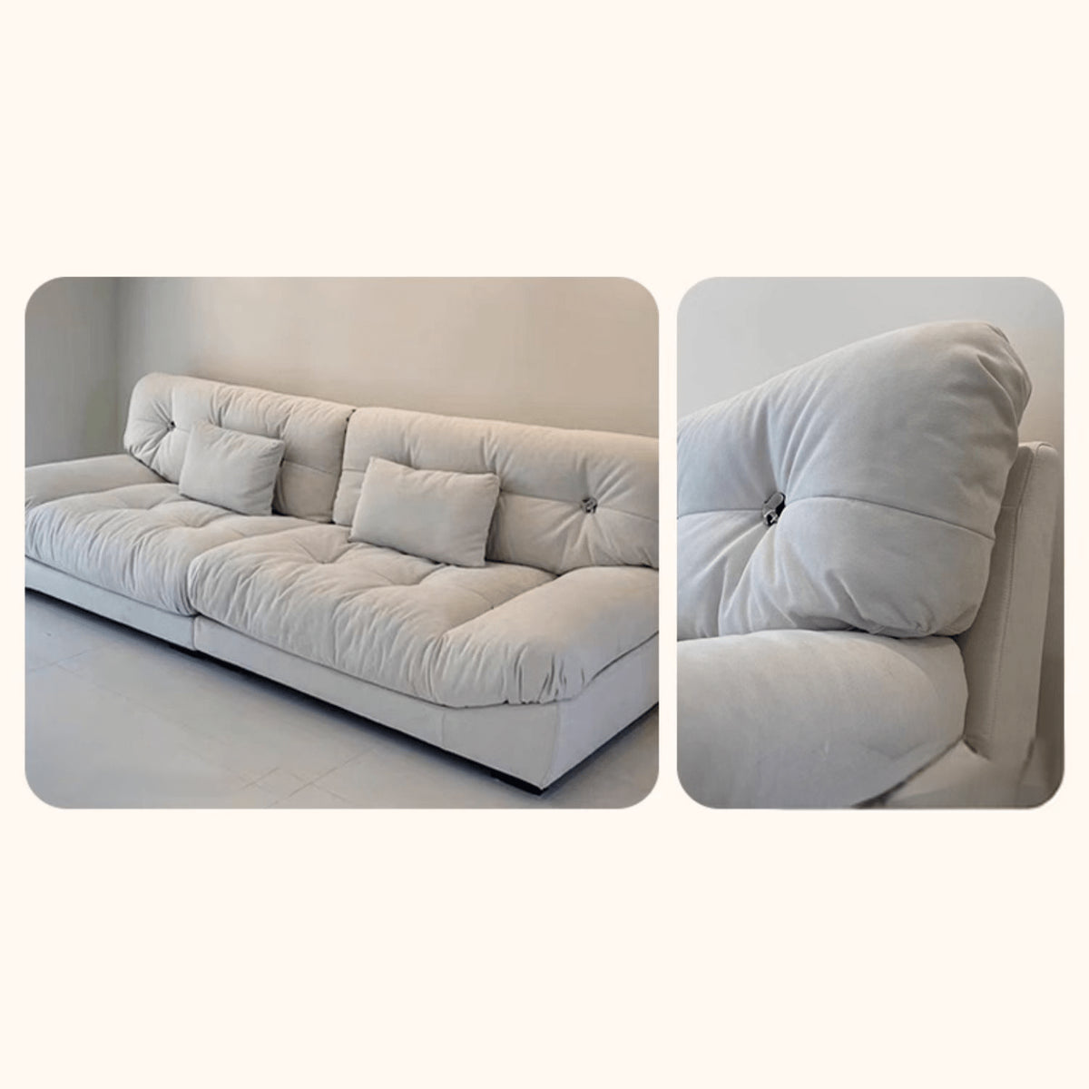 Modern White & Dark Gray Sofa with Scratch-Resistant Fabric - Durable Particle Board Frame yw-168