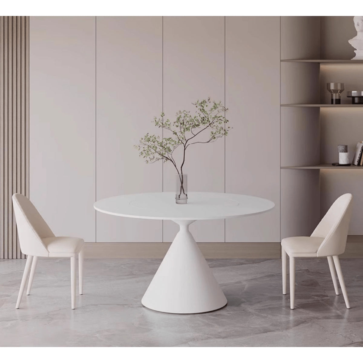 Elegant White & Black Sintered Stone Table for Modern Dining Spaces yw-170