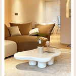 Modern Off White Black GFRP Tea Table - Stylish & Durable Design yw-178