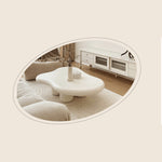 Modern Off White Black GFRP Tea Table - Stylish & Durable Design yw-178