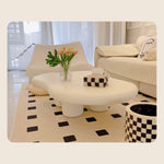 Modern Off White Black GFRP Tea Table - Stylish & Durable Design yw-178