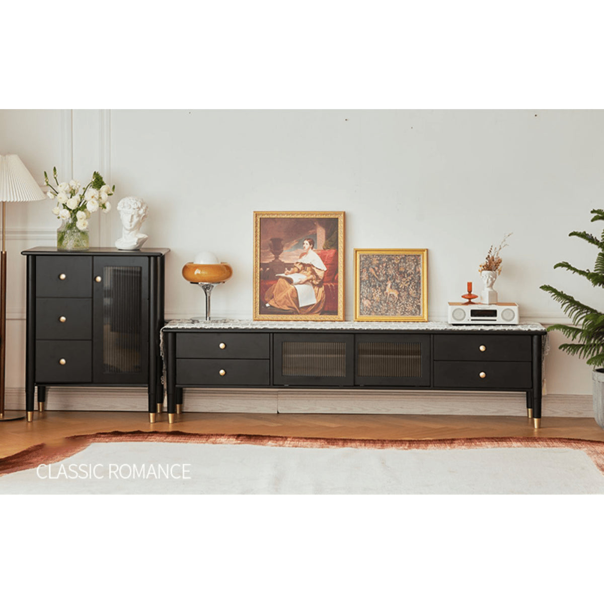 Sleek Black Oak Glass Cabinet - Modern Design & Durable Storage Solution yw-184