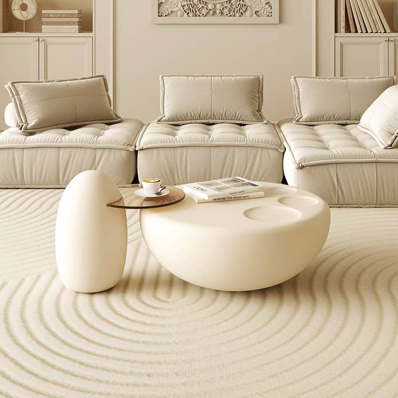 Sleek White Tea Table – Modern Elegance for Your Living Room Décor yw-195