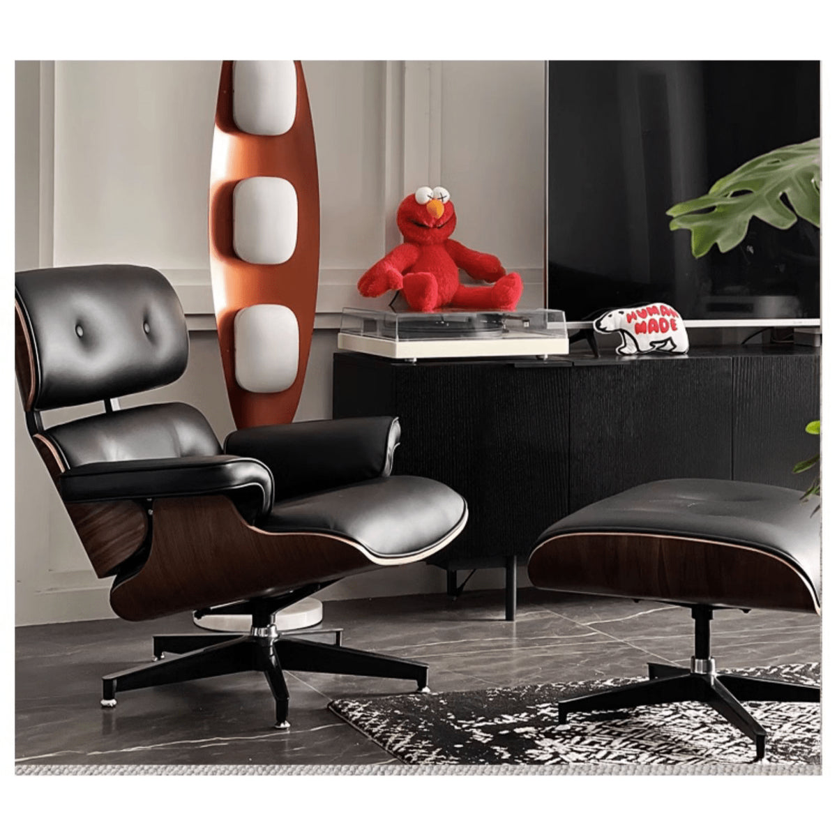 Stylish Black PU Leather Bar Stool for Modern Kitchens and Bars yw-204