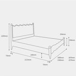 Elegant Bed Frame - Luxurious Brown Walnut Wood Finish yw-205