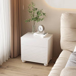 Stylish White Bedside Cupboard - Durable Density Board Wood Nightstand yw-207