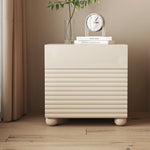 Stylish White Bedside Cupboard - Durable Density Board Wood Nightstand yw-207