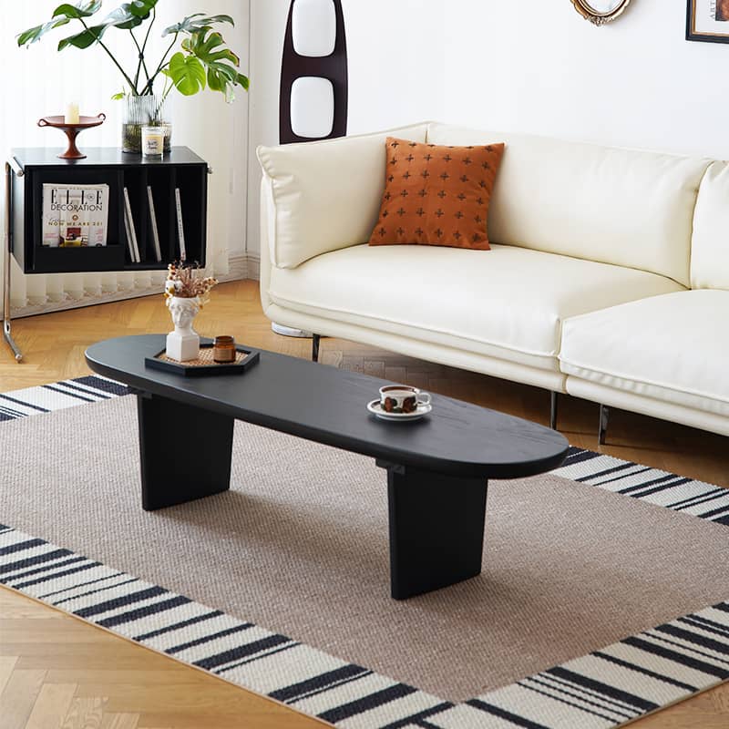 Sleek & Modern Black Wood Tea Table - Perfect for Your Contemporary Living Room Decor yw-210