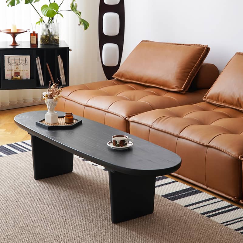 Sleek & Modern Black Wood Tea Table - Perfect for Your Contemporary Living Room Decor yw-210