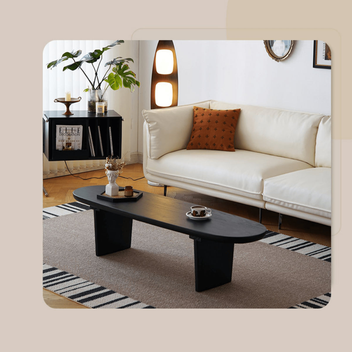 Sleek & Modern Black Wood Tea Table - Perfect for Your Contemporary Living Room Decor yw-210