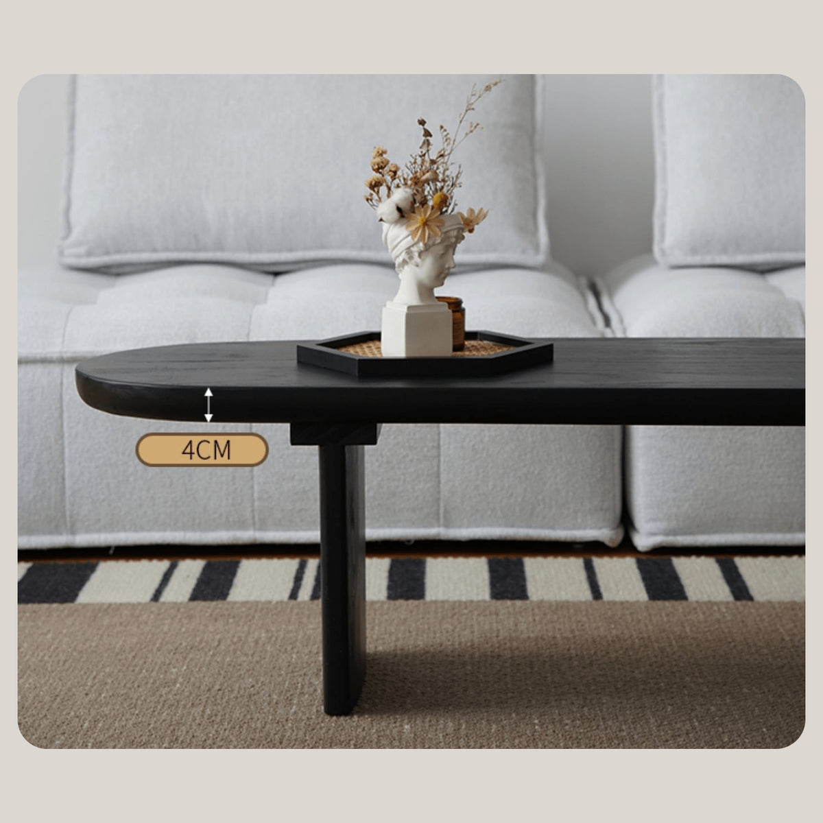 Sleek & Modern Black Wood Tea Table - Perfect for Your Contemporary Living Room Decor yw-210