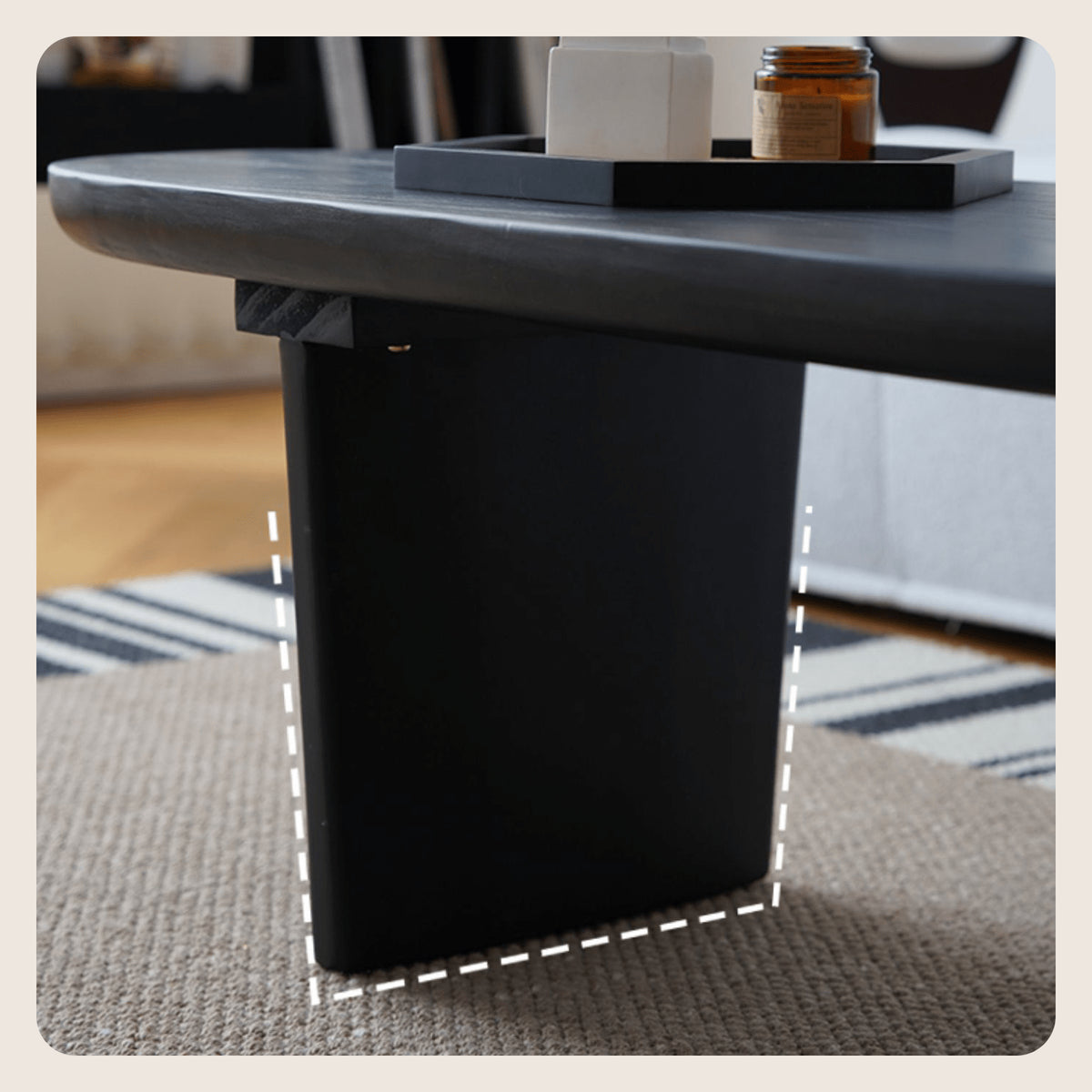 Sleek & Modern Black Wood Tea Table - Perfect for Your Contemporary Living Room Decor yw-210