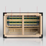 Off White and Yellow Techno Fabric Sofa with Black Accents - Modern Design for Stylish Living yw-214