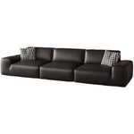 Luxurious White & Black Cowhide Leather Velvet Sofa with Pine Frame yw-216