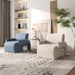 Stylish Light Blue Gray Flannel Sofa with Sturdy Pine Frame - Perfect for Modern Living Rooms yw-221