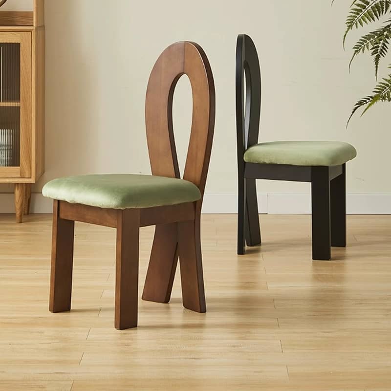 Stylish Black and Brown Wood Chair with Comfortable Flannel Upholstery yw-222