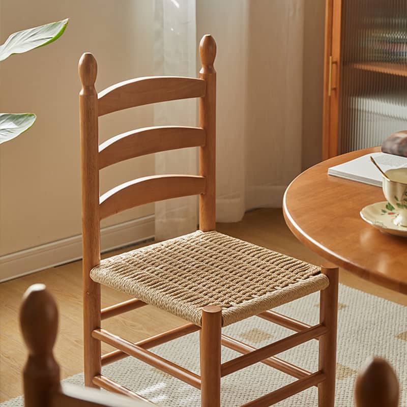 Handcrafted Oak Chair with Brown Rope Braiding for Stylish Home Decor yw-230