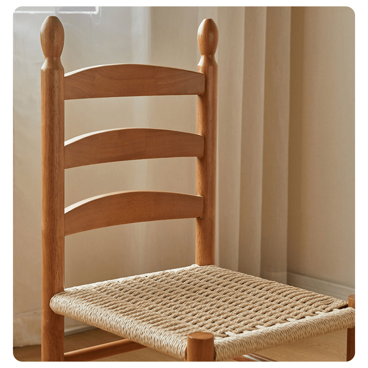 Handcrafted Oak Chair with Brown Rope Braiding for Stylish Home Decor yw-230