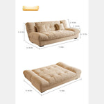Cream Style Sofa Bed, Foldable 2-in-1 Sleeper for Small Spaces, Single/Double zf-0429-1