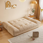 Cream Style Sofa Bed, Foldable 2-in-1 Sleeper for Small Spaces, Single/Double zf-0429-1