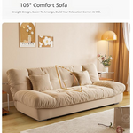 Cream Style Sofa Bed, Foldable 2-in-1 Sleeper for Small Spaces, Single/Double zf-0429-1
